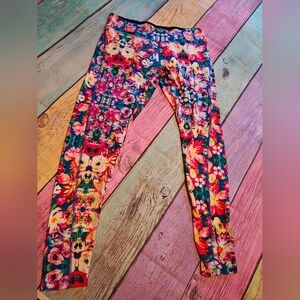 Lularoe Large Floral Workout Leggings #0332